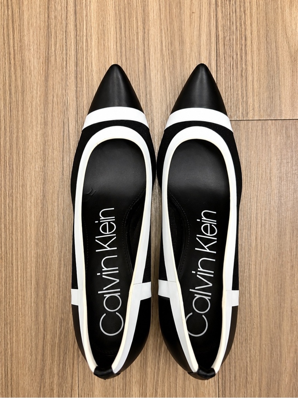 Calvin Klein Pointed Mesh Pump